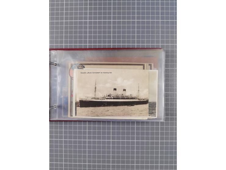 1925/35, kleine Sammlung Flaggenstempel “DSP HAMBURG-SÜDAMERIKA” mit ca. 90 Briefen, Karten und GSK, dabei u.a. zwei R-Briefe