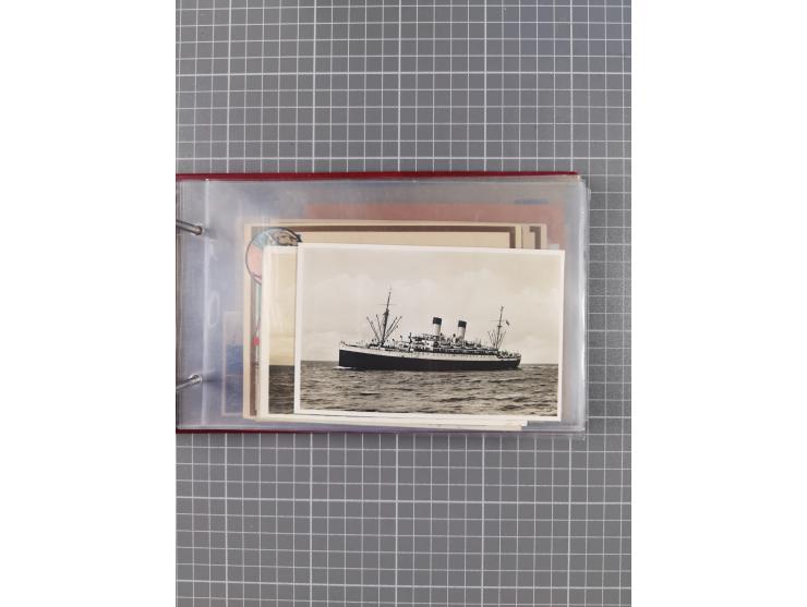 1925/35, kleine Sammlung Flaggenstempel “DSP HAMBURG-SÜDAMERIKA” mit ca. 90 Briefen, Karten und GSK, dabei u.a. zwei R-Briefe