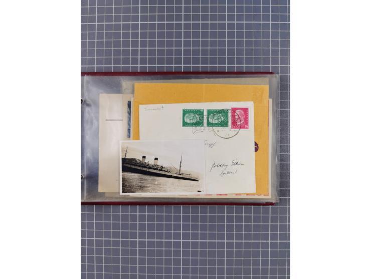 1925/35, kleine Sammlung Flaggenstempel “DSP HAMBURG-SÜDAMERIKA” mit ca. 90 Briefen, Karten und GSK, dabei u.a. zwei R-Briefe