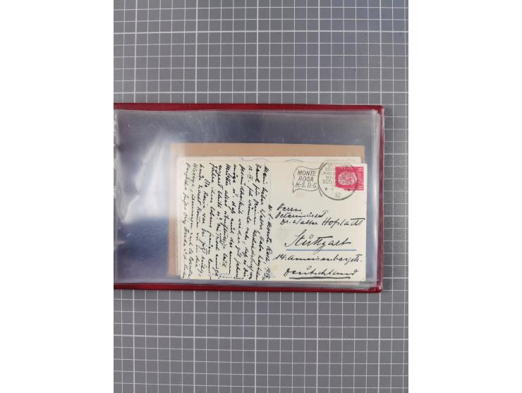 1925/35, kleine Sammlung Flaggenstempel “DSP HAMBURG-SÜDAMERIKA” mit ca. 90 Briefen, Karten und GSK, dabei u.a. zwei R-Briefe