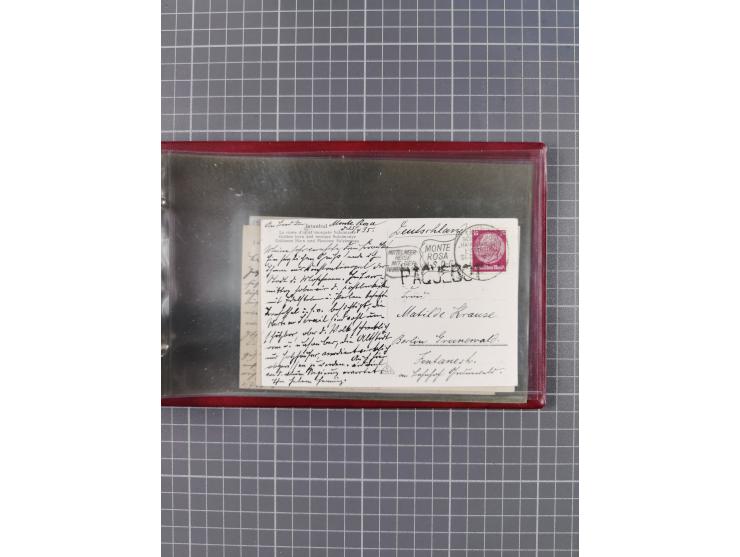 1925/35, kleine Sammlung Flaggenstempel “DSP HAMBURG-SÜDAMERIKA” mit ca. 90 Briefen, Karten und GSK, dabei u.a. zwei R-Briefe