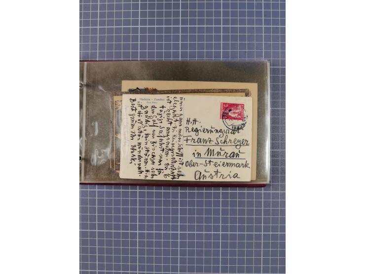 1925/35, kleine Sammlung Flaggenstempel “DSP HAMBURG-SÜDAMERIKA” mit ca. 90 Briefen, Karten und GSK, dabei u.a. zwei R-Briefe