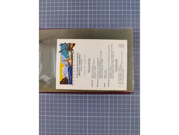 1925/35, kleine Sammlung Flaggenstempel “DSP HAMBURG-SÜDAMERIKA” mit ca. 90 Briefen, Karten und GSK, dabei u.a. zwei R-Briefe