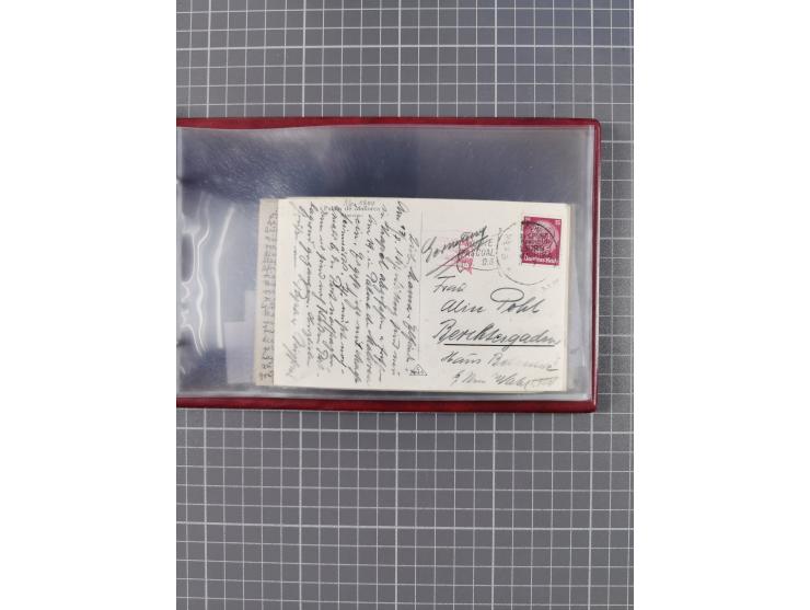 1925/35, kleine Sammlung Flaggenstempel “DSP HAMBURG-SÜDAMERIKA” mit ca. 90 Briefen, Karten und GSK, dabei u.a. zwei R-Briefe