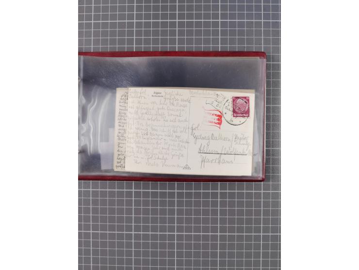 1925/35, kleine Sammlung Flaggenstempel “DSP HAMBURG-SÜDAMERIKA” mit ca. 90 Briefen, Karten und GSK, dabei u.a. zwei R-Briefe