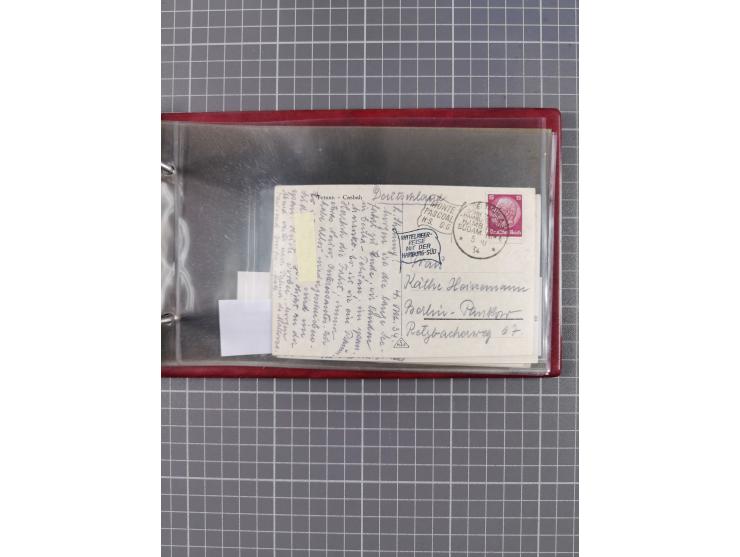 1925/35, kleine Sammlung Flaggenstempel “DSP HAMBURG-SÜDAMERIKA” mit ca. 90 Briefen, Karten und GSK, dabei u.a. zwei R-Briefe