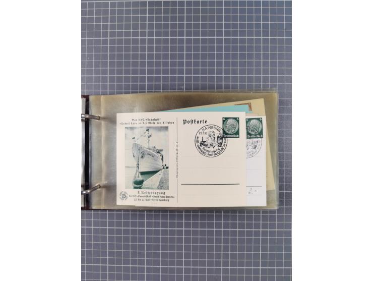 1934/39, Sammlung “Kraft durch Freude” mit ca. 240 Briefen, Karten und GSK inkl. Stempel des "LLOYD BREMEN", dazu Fotos, Schi