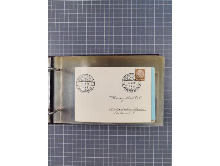 1934/39, Sammlung “Kraft durch Freude” mit ca. 240 Briefen, Karten und GSK inkl. Stempel des "LLOYD BREMEN", dazu Fotos, Schi