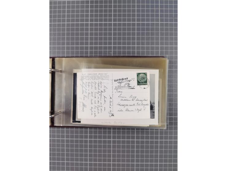 1934/39, Sammlung “Kraft durch Freude” mit ca. 240 Briefen, Karten und GSK inkl. Stempel des "LLOYD BREMEN", dazu Fotos, Schi