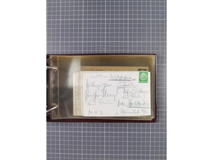 1934/39, Sammlung “Kraft durch Freude” mit ca. 240 Briefen, Karten und GSK inkl. Stempel des "LLOYD BREMEN", dazu Fotos, Schi