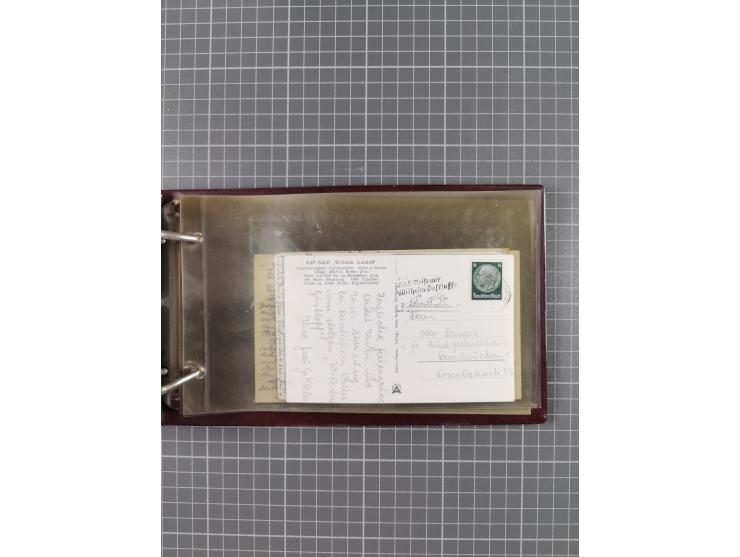 1934/39, Sammlung “Kraft durch Freude” mit ca. 240 Briefen, Karten und GSK inkl. Stempel des "LLOYD BREMEN", dazu Fotos, Schi
