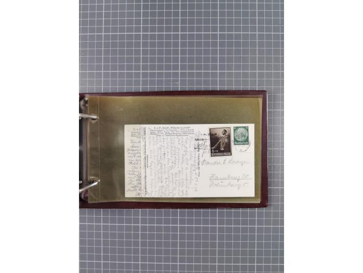 1934/39, Sammlung “Kraft durch Freude” mit ca. 240 Briefen, Karten und GSK inkl. Stempel des "LLOYD BREMEN", dazu Fotos, Schi