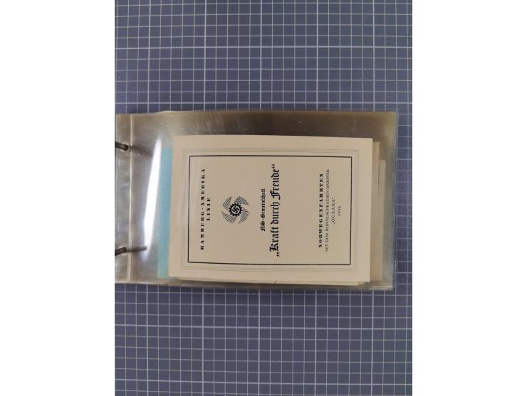 1934/39, Sammlung “Kraft durch Freude” mit ca. 240 Briefen, Karten und GSK inkl. Stempel des "LLOYD BREMEN", dazu Fotos, Schi