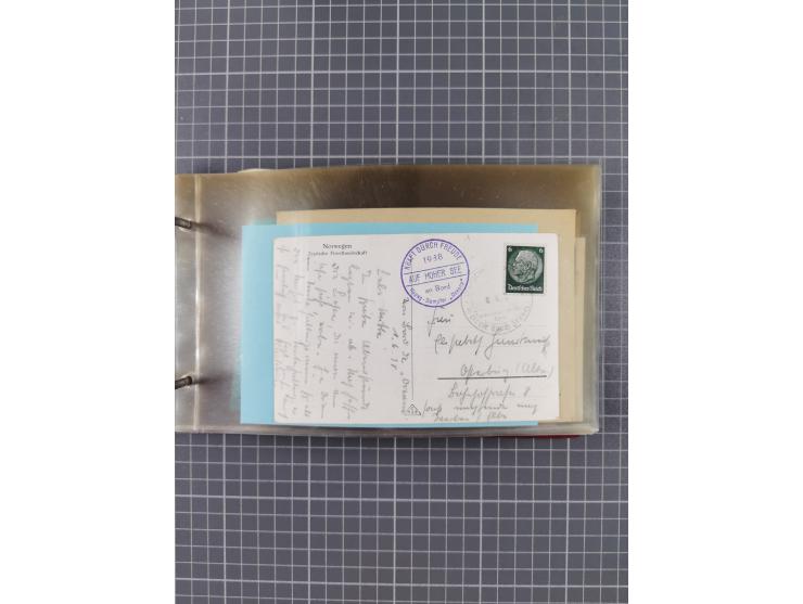 1934/39, Sammlung “Kraft durch Freude” mit ca. 240 Briefen, Karten und GSK inkl. Stempel des "LLOYD BREMEN", dazu Fotos, Schi