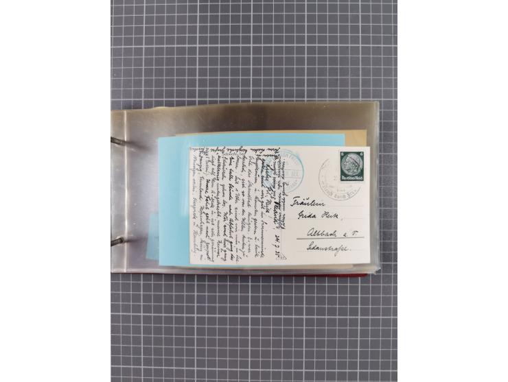 1934/39, Sammlung “Kraft durch Freude” mit ca. 240 Briefen, Karten und GSK inkl. Stempel des "LLOYD BREMEN", dazu Fotos, Schi