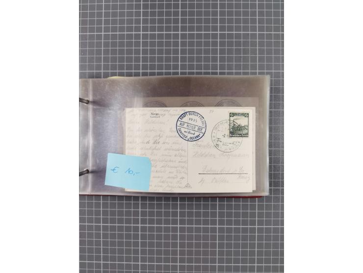1934/39, Sammlung “Kraft durch Freude” mit ca. 240 Briefen, Karten und GSK inkl. Stempel des "LLOYD BREMEN", dazu Fotos, Schi