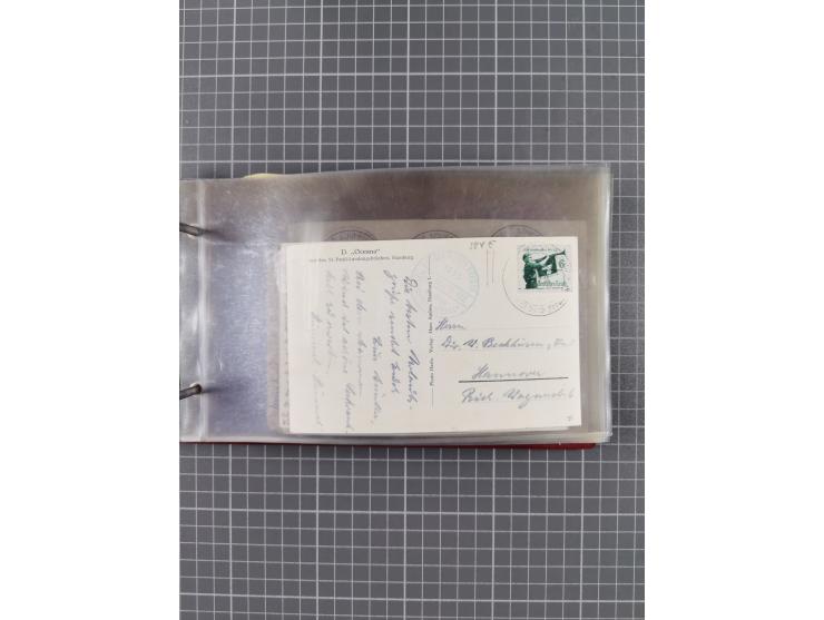 1934/39, Sammlung “Kraft durch Freude” mit ca. 240 Briefen, Karten und GSK inkl. Stempel des "LLOYD BREMEN", dazu Fotos, Schi