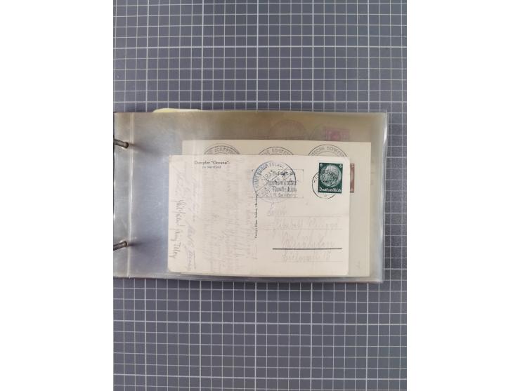 1934/39, Sammlung “Kraft durch Freude” mit ca. 240 Briefen, Karten und GSK inkl. Stempel des "LLOYD BREMEN", dazu Fotos, Schi