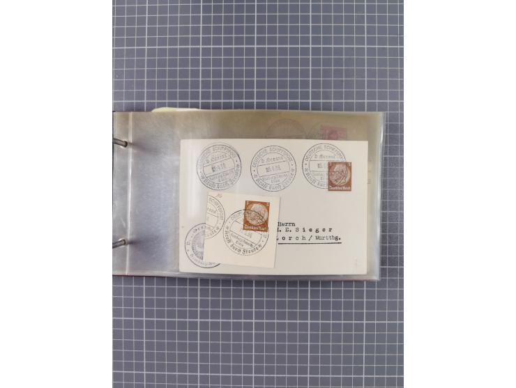 1934/39, Sammlung “Kraft durch Freude” mit ca. 240 Briefen, Karten und GSK inkl. Stempel des "LLOYD BREMEN", dazu Fotos, Schi