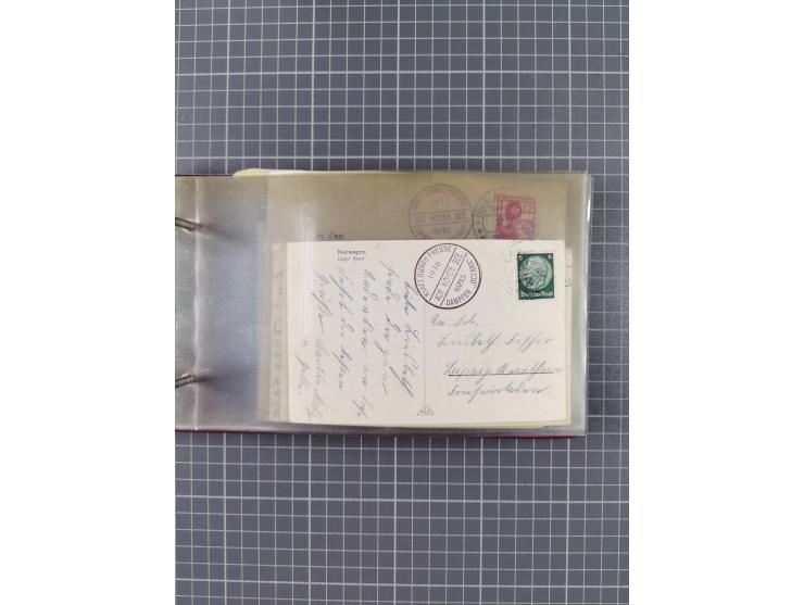 1934/39, Sammlung “Kraft durch Freude” mit ca. 240 Briefen, Karten und GSK inkl. Stempel des "LLOYD BREMEN", dazu Fotos, Schi
