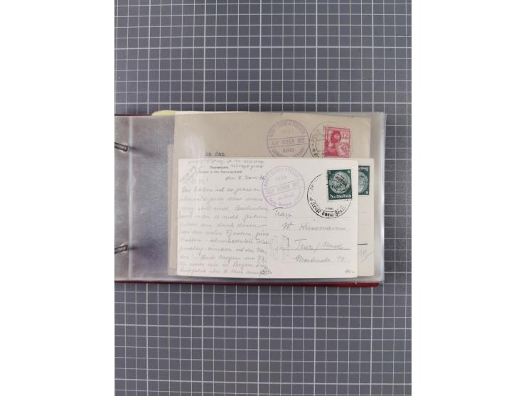 1934/39, Sammlung “Kraft durch Freude” mit ca. 240 Briefen, Karten und GSK inkl. Stempel des "LLOYD BREMEN", dazu Fotos, Schi