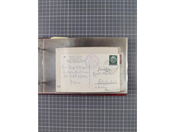 1934/39, Sammlung “Kraft durch Freude” mit ca. 240 Briefen, Karten und GSK inkl. Stempel des "LLOYD BREMEN", dazu Fotos, Schi