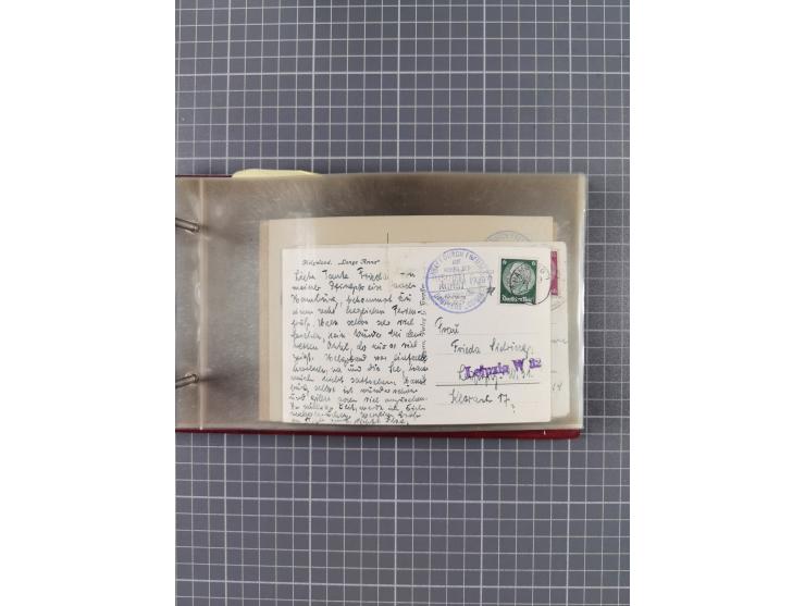 1934/39, Sammlung “Kraft durch Freude” mit ca. 240 Briefen, Karten und GSK inkl. Stempel des "LLOYD BREMEN", dazu Fotos, Schi