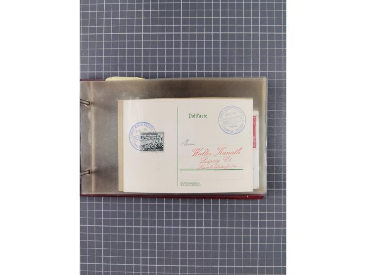 1934/39, Sammlung “Kraft durch Freude” mit ca. 240 Briefen, Karten und GSK inkl. Stempel des "LLOYD BREMEN", dazu Fotos, Schi