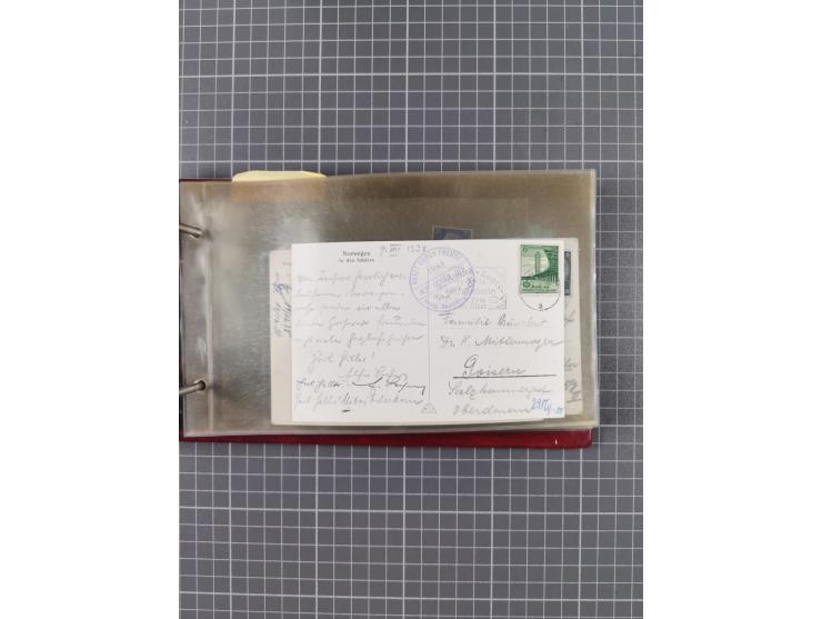 1934/39, Sammlung “Kraft durch Freude” mit ca. 240 Briefen, Karten und GSK inkl. Stempel des "LLOYD BREMEN", dazu Fotos, Schi