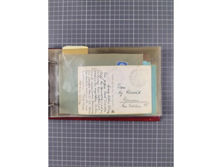 1934/39, Sammlung “Kraft durch Freude” mit ca. 240 Briefen, Karten und GSK inkl. Stempel des "LLOYD BREMEN", dazu Fotos, Schi