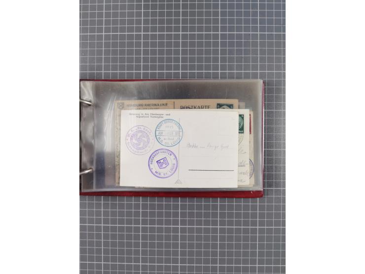 1934/39, Sammlung “Kraft durch Freude” mit ca. 240 Briefen, Karten und GSK inkl. Stempel des "LLOYD BREMEN", dazu Fotos, Schi