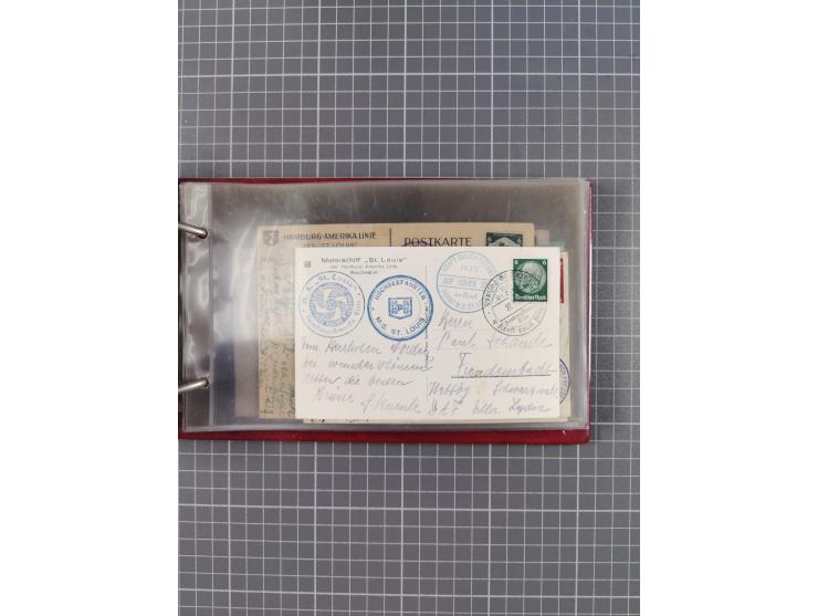 1934/39, Sammlung “Kraft durch Freude” mit ca. 240 Briefen, Karten und GSK inkl. Stempel des "LLOYD BREMEN", dazu Fotos, Schi