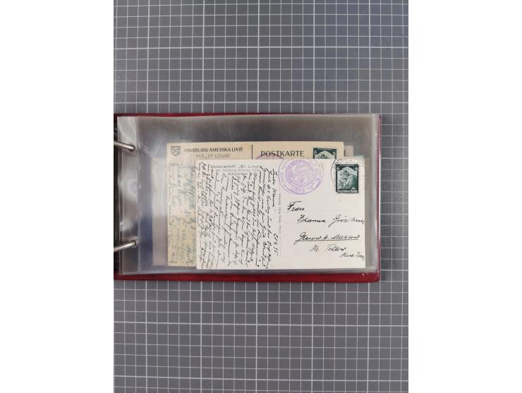 1934/39, Sammlung “Kraft durch Freude” mit ca. 240 Briefen, Karten und GSK inkl. Stempel des "LLOYD BREMEN", dazu Fotos, Schi