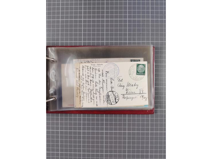 1934/39, Sammlung “Kraft durch Freude” mit ca. 240 Briefen, Karten und GSK inkl. Stempel des "LLOYD BREMEN", dazu Fotos, Schi