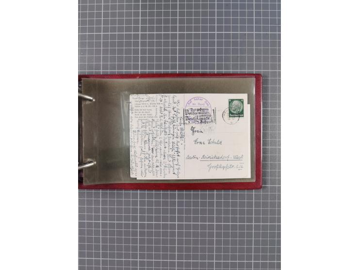 1934/39, Sammlung “Kraft durch Freude” mit ca. 240 Briefen, Karten und GSK inkl. Stempel des "LLOYD BREMEN", dazu Fotos, Schi