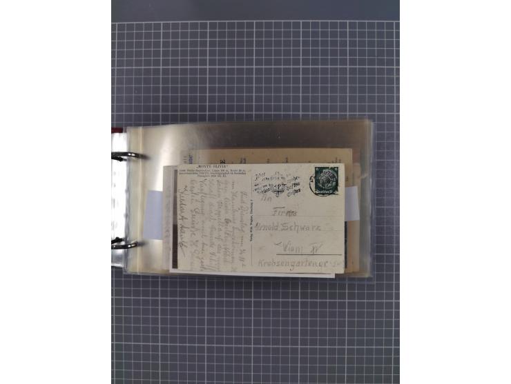 1934/39, Sammlung “Kraft durch Freude” mit ca. 240 Briefen, Karten und GSK inkl. Stempel des "LLOYD BREMEN", dazu Fotos, Schi