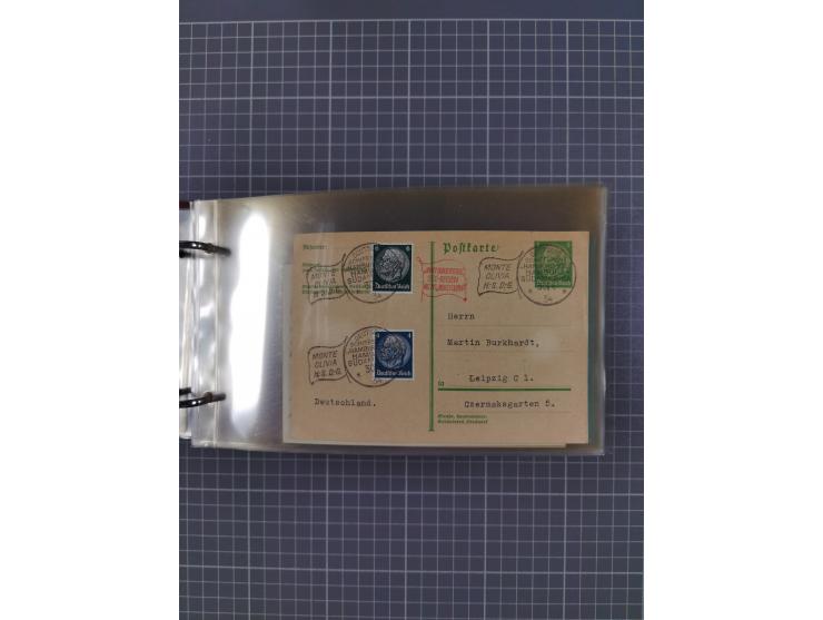 1934/39, Sammlung “Kraft durch Freude” mit ca. 240 Briefen, Karten und GSK inkl. Stempel des "LLOYD BREMEN", dazu Fotos, Schi