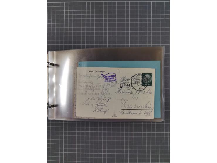 1934/39, Sammlung “Kraft durch Freude” mit ca. 240 Briefen, Karten und GSK inkl. Stempel des "LLOYD BREMEN", dazu Fotos, Schi