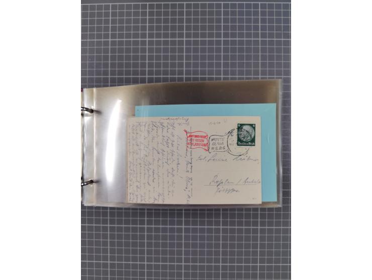 1934/39, Sammlung “Kraft durch Freude” mit ca. 240 Briefen, Karten und GSK inkl. Stempel des "LLOYD BREMEN", dazu Fotos, Schi