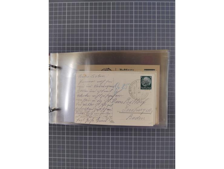 1934/39, Sammlung “Kraft durch Freude” mit ca. 240 Briefen, Karten und GSK inkl. Stempel des "LLOYD BREMEN", dazu Fotos, Schi