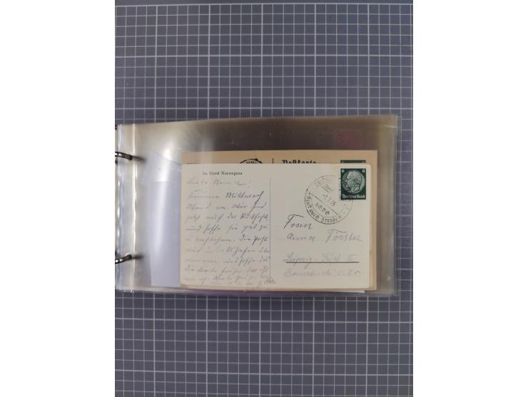 1934/39, Sammlung “Kraft durch Freude” mit ca. 240 Briefen, Karten und GSK inkl. Stempel des "LLOYD BREMEN", dazu Fotos, Schi