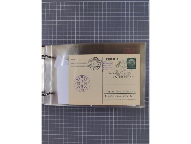 1934/39, Sammlung “Kraft durch Freude” mit ca. 240 Briefen, Karten und GSK inkl. Stempel des "LLOYD BREMEN", dazu Fotos, Schi