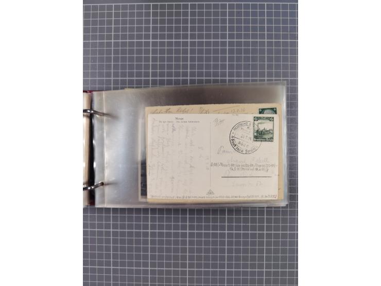 1934/39, Sammlung “Kraft durch Freude” mit ca. 240 Briefen, Karten und GSK inkl. Stempel des "LLOYD BREMEN", dazu Fotos, Schi