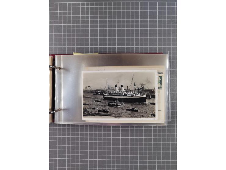 1934/39, Sammlung “Kraft durch Freude” mit ca. 240 Briefen, Karten und GSK inkl. Stempel des "LLOYD BREMEN", dazu Fotos, Schi