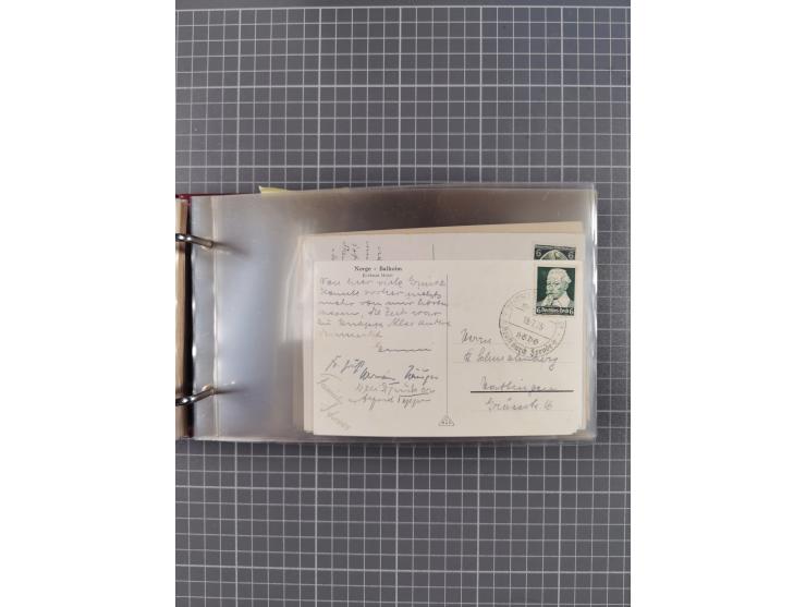 1934/39, Sammlung “Kraft durch Freude” mit ca. 240 Briefen, Karten und GSK inkl. Stempel des "LLOYD BREMEN", dazu Fotos, Schi