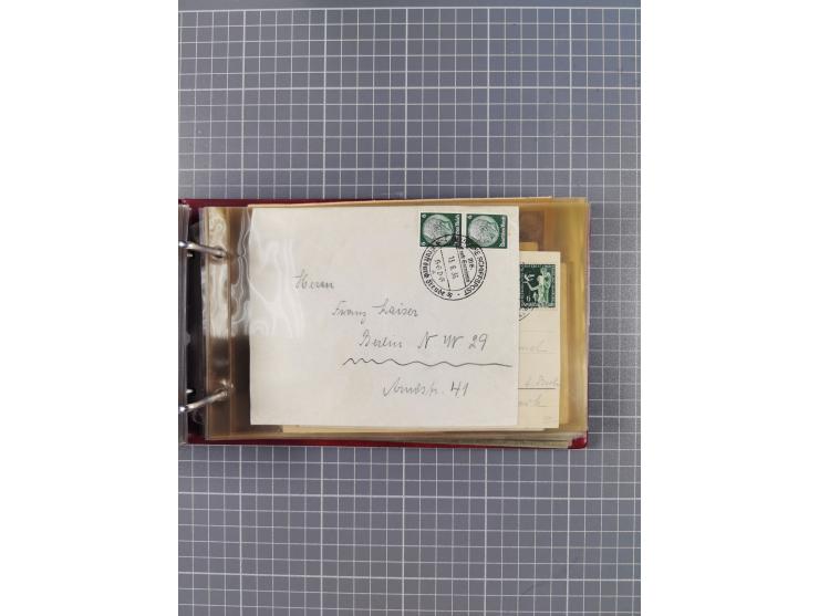 1934/39, Sammlung “Kraft durch Freude” mit ca. 240 Briefen, Karten und GSK inkl. Stempel des "LLOYD BREMEN", dazu Fotos, Schi
