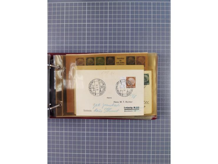 1934/39, Sammlung “Kraft durch Freude” mit ca. 240 Briefen, Karten und GSK inkl. Stempel des "LLOYD BREMEN", dazu Fotos, Schi