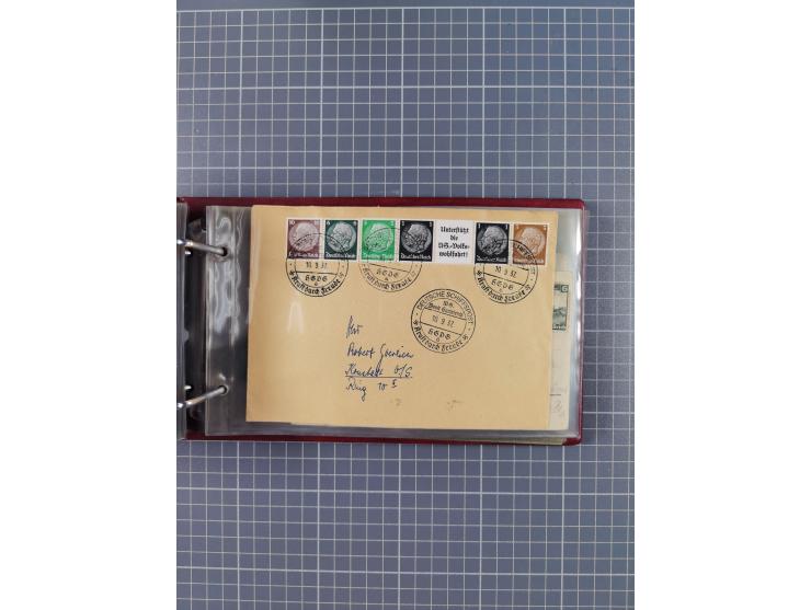 1934/39, Sammlung “Kraft durch Freude” mit ca. 240 Briefen, Karten und GSK inkl. Stempel des "LLOYD BREMEN", dazu Fotos, Schi
