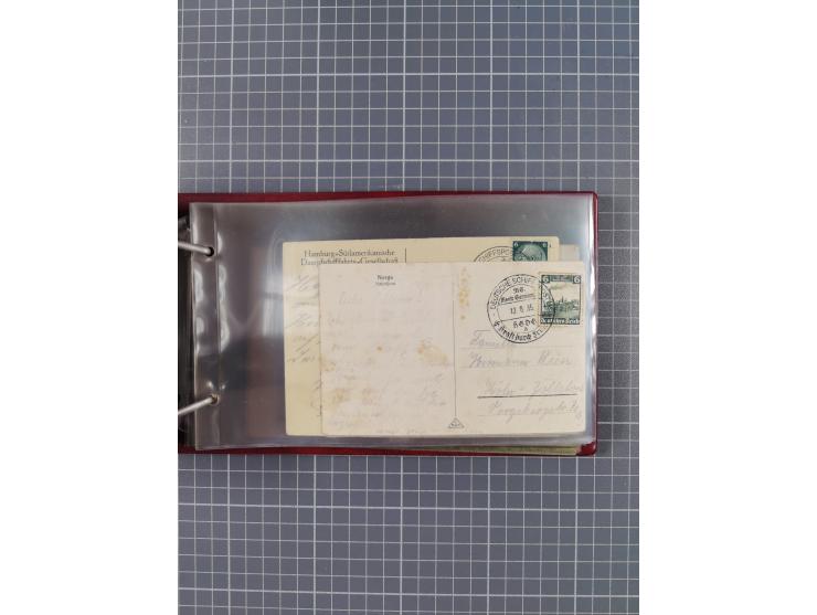 1934/39, Sammlung “Kraft durch Freude” mit ca. 240 Briefen, Karten und GSK inkl. Stempel des "LLOYD BREMEN", dazu Fotos, Schi