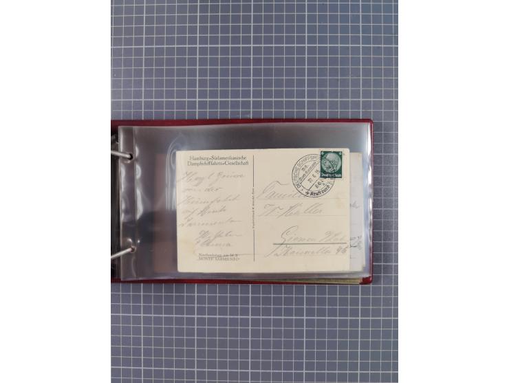 1934/39, Sammlung “Kraft durch Freude” mit ca. 240 Briefen, Karten und GSK inkl. Stempel des "LLOYD BREMEN", dazu Fotos, Schi